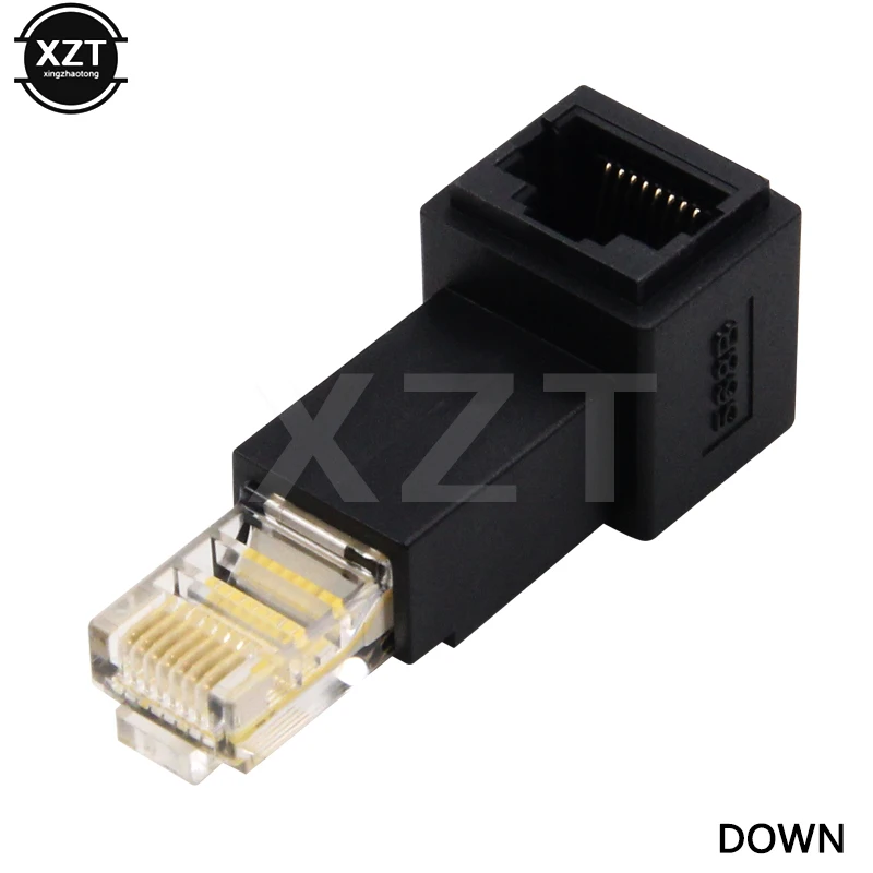 Newest Arrival Multi-angle 90 Degree 8P8C FTP STP UTP Cat 5e Male to Female Lan Ethernet Network Extension Adapter