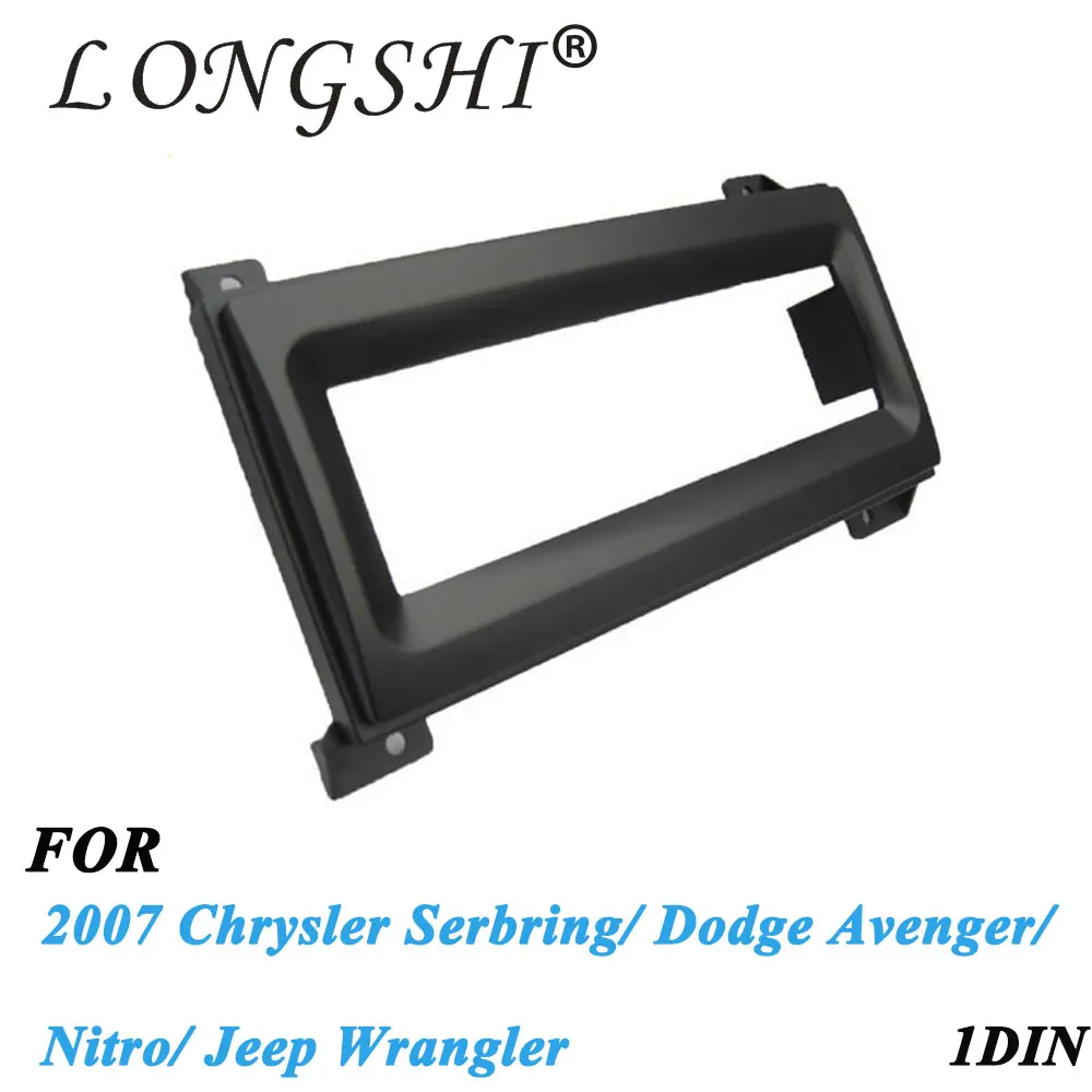 

1dinCar Radio Fascia for2007 Jeep Wrangler/ Chrysler Serbring/Dodge Avenger/ Nitro Dash Mount Kit Adapter Trim Facia Panel Frame