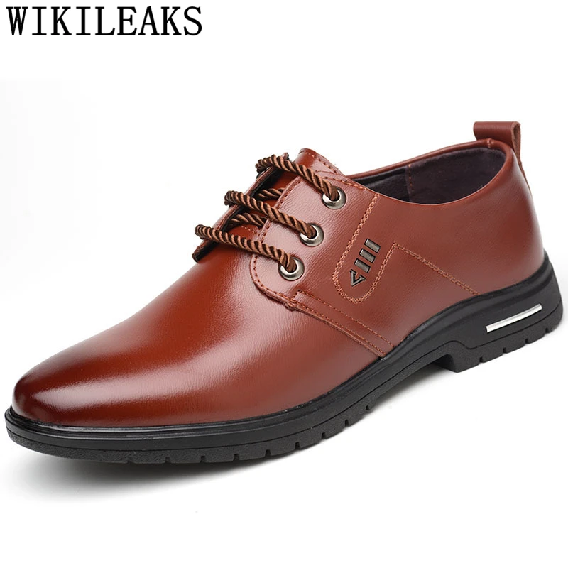 Mens Winter Footwear Office Shoes Mens Dress Shoes Genuine Leather Formal Shoes Men Classic Derbi Botas Hombre Erkek Ayakkabi