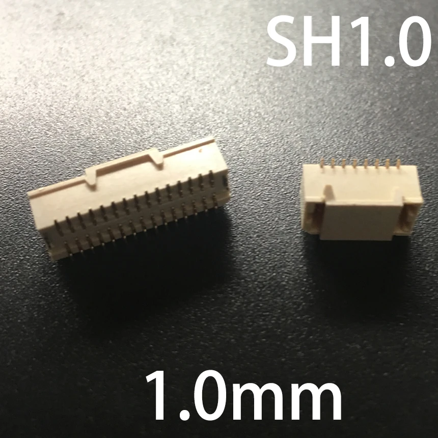 SH1.0 1.0mm Pitch 2*6P 2x6P 2*8P 2x8P 2*10P 2x10P 12 16 20 Pins Vertical Patch SMD SMT Female Socket Terminal Wafer Connector