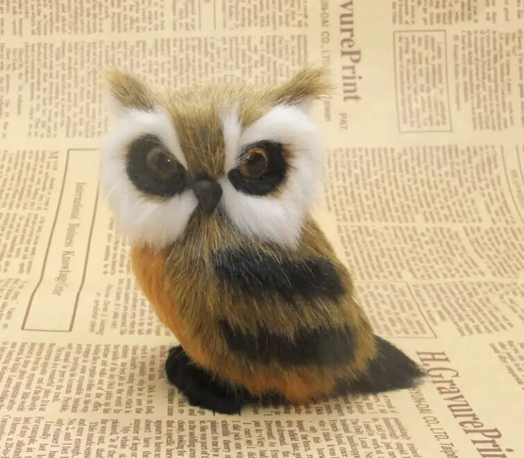 cute creative right simulation owl toy polyethylene&fur small owl doll gift about 10cm 0973