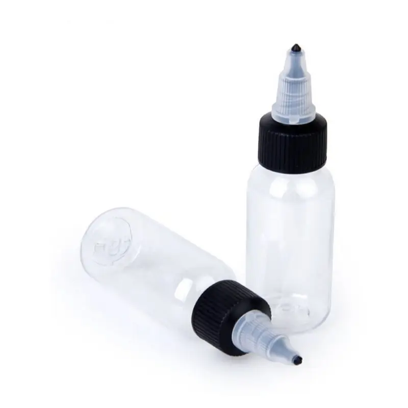 10PCS Tattoo Ink Pigment Bottles 30/60/120ML Plastic Tattoo Airbrush Pigment Bottles Empty Bottle Container For Tattoo Ink