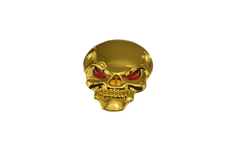 1 Pcs 5cm x 3.5cm 3D Metal Skull Car stickers Logo Emblem Badge Name Car Truck Auto Motor Sticker Decal Car Styling