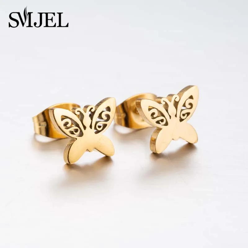 SMJEL Stainless Steel Earrings for Women Girls Fashion Cartoon Rabbit Animal Earrings Cat Jewelry Accessories Birthday Gift