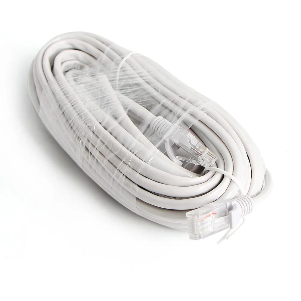 10m / 20m / 30m / 50m Ethernet Cable RJ45 CAT5/CAT-5e CCTV Network Cable Lan Cable For CCTV IP Camera NVR System Color Gray