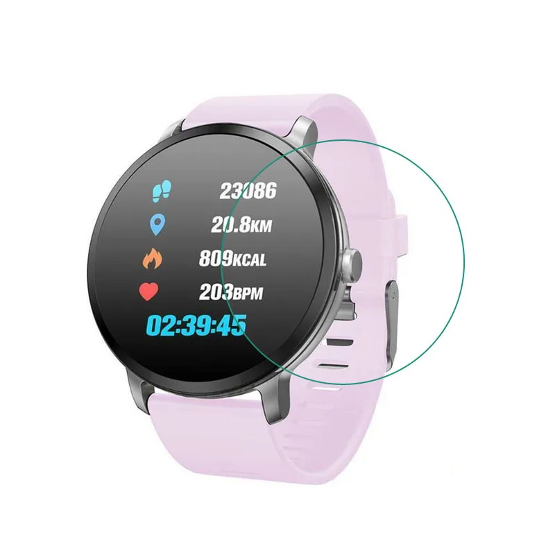 Smartwatch الزجاج المقسى طبقة رقيقة واقية الترا واضح الحرس ل V11 ساعة ذكية تشديد شاشة الكريستال السائل غطاء حامي الشاشة