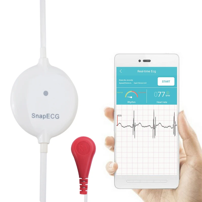 Portable ECG Monitor for Android Wireless EKG Monitoring Devices to Track Heart Rate & Rhythm for Heart Performance