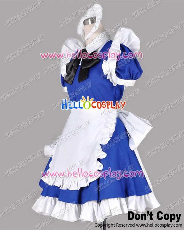 Touhou Project Cosplay Sakuya Izayoi Blue Maid Dress Costume H008