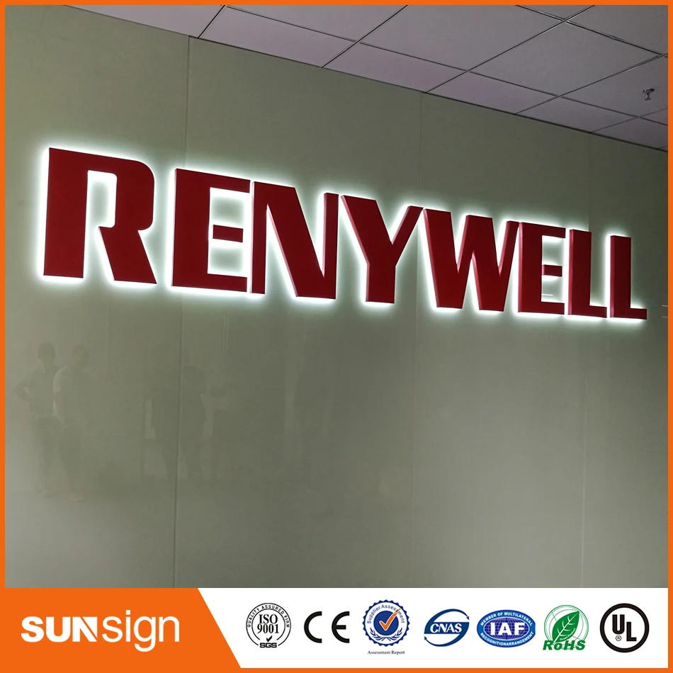 Rvs Kanaal Brief Backlit Led Verlichte Winkel