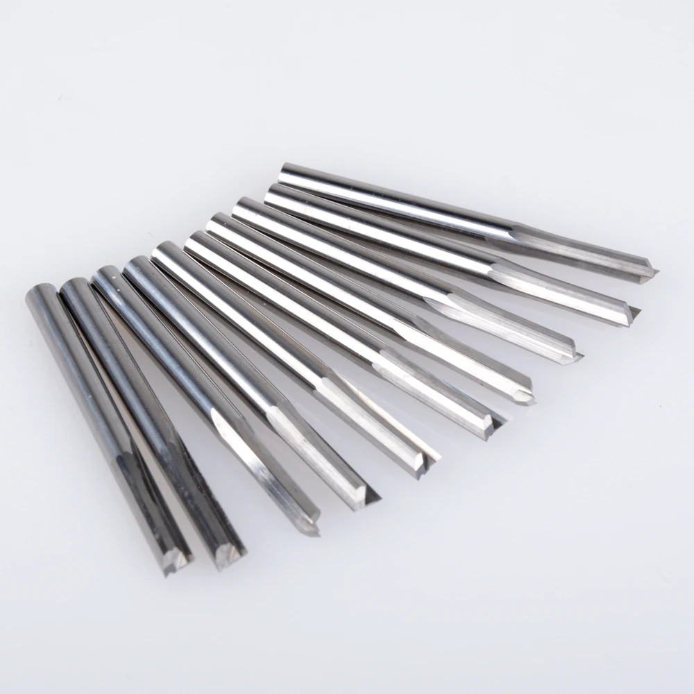 5Pcs 5mm 6mm 8mm Two Flutes Straight Slot End Mill CNC Two Dimension Wood Cutting Tools Router Bit Woodworking Milling Cutter