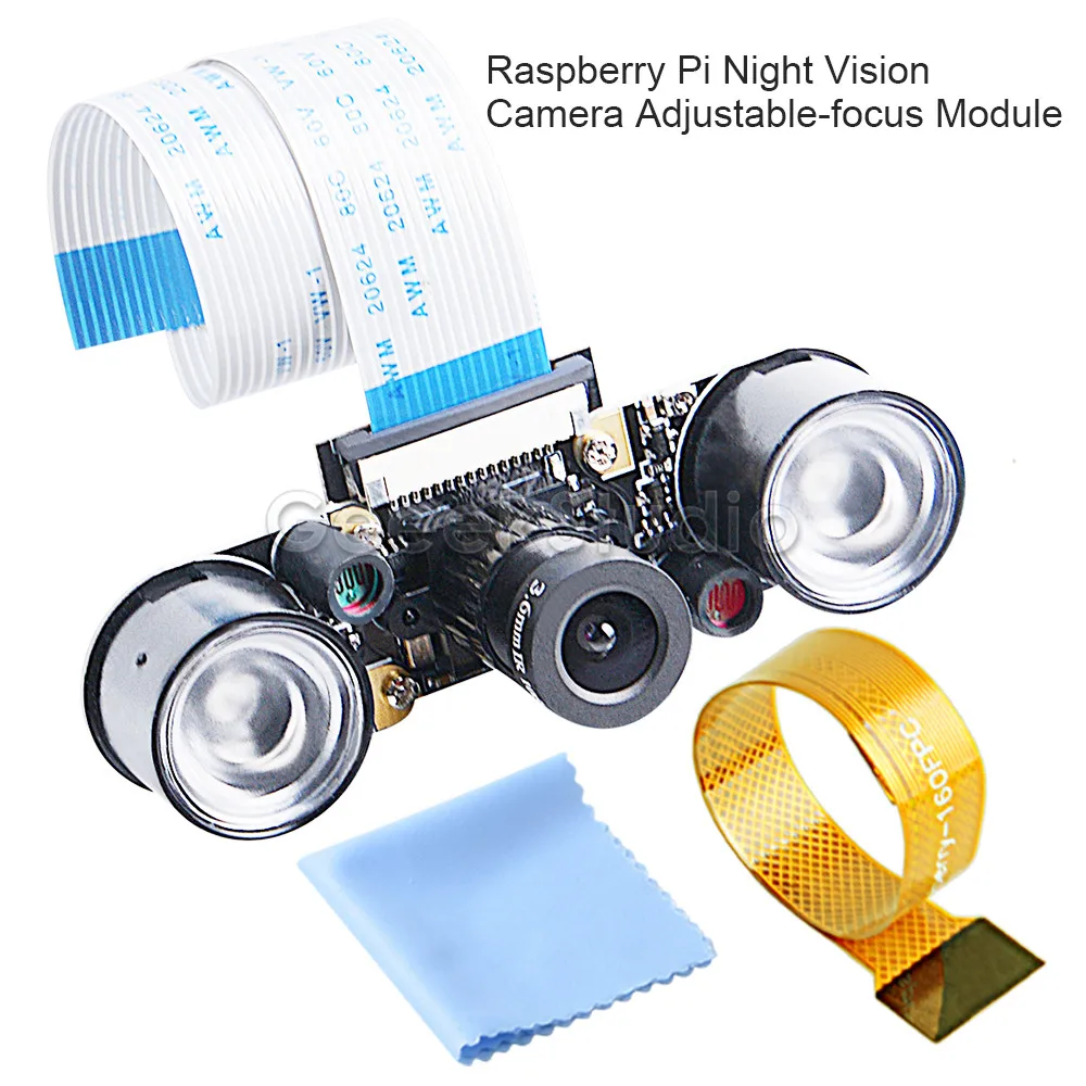 Raspberry Pi Mini Camera Night Vision 5MP OV5647 Camera Adjustable-focus with FFC cables for Raspberry Pi 4B/3B+/ Zero/3B/2B