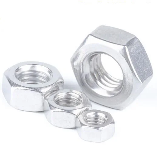 10pcs M3/M4/M5/M6/M8/M10/M12/M14 hex nuts hexagon cap metric nut threaded coupling 6061 aluminum alloy