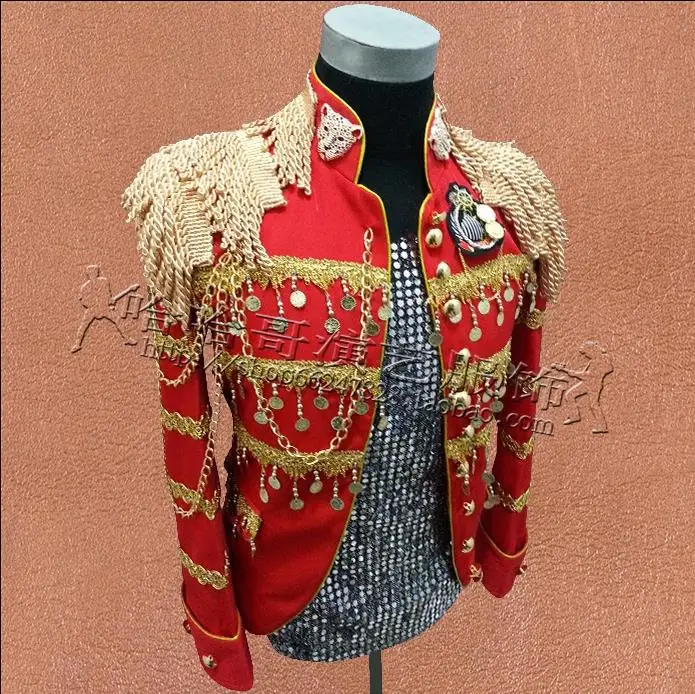 Punk Clothes Star Style Dress Men Blazer Designs Homme Terno Stage Costumes For Singers Jacket Men Suits Dance Clothing Red