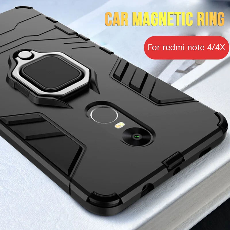 360 Armatura Custodia protettiva per telefono per Xiaomi Redmi Note 4 4X 5 Pro Antiurto Cavalletto Cover Shell per Redmi 6 Pro Custodie Capa