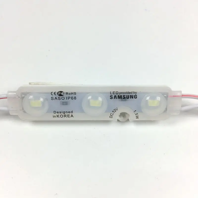 Samsung Chip SMD 5730 3 LED injection led module 12V with lens Waterproof IP68 1.5W white LED sign shop banner Channel Letters