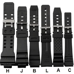 16mm 18mm 20mm 22mm Watchband Silicone Rubber Bands For Watches EF Replace Electronic Wristwatch Band Sports Watch Straps