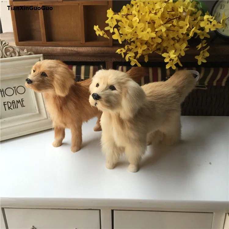 

about 26x7x17cm simulation Golden Retriever dog hard model polyethylene&furs craft prop,home decoration gift s1380