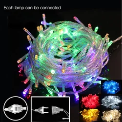 Guirlande lumineuse LED pour sapin de noël, 33 pieds, 10m, 50Led, décoration de mariage, féerique