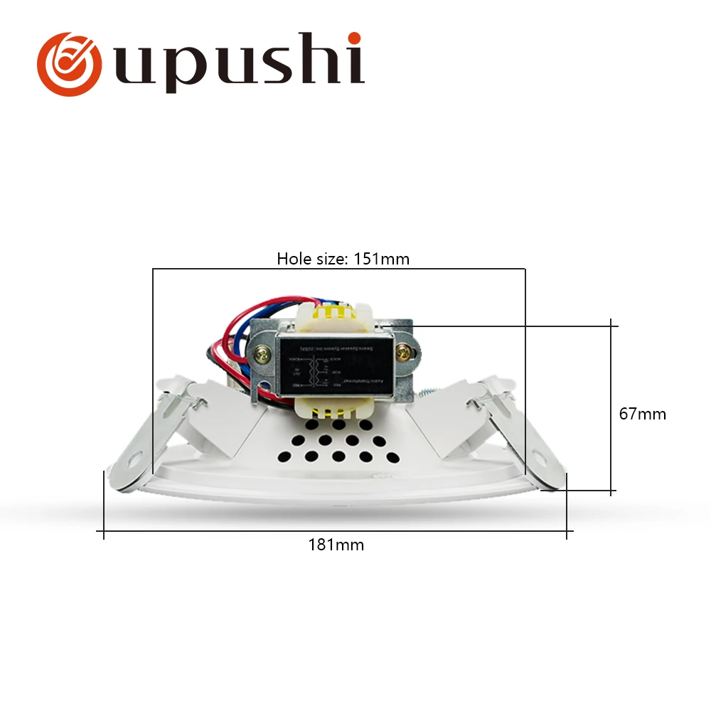 Oupushi professional equipment speakers amplifier home music system 4.5 inch full range ceiling mount speakers 3w, 6w, 10w
