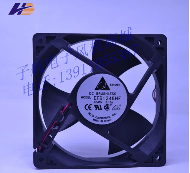 

DELTA EFB1248HF 120*120*32 48V 0.15A 2 wire rack fan, server fan