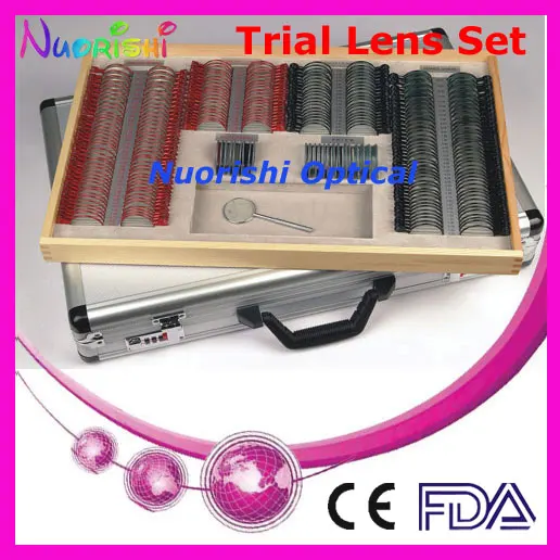 

266AL-JSC 268pcs High Classic Trial Lens Set Color Metal Rim Aluminum Case Packed Lowest Shipping Costs !