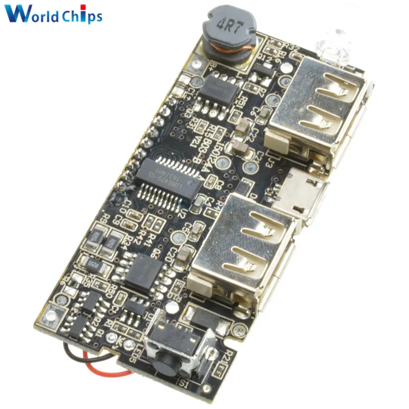 Dual USB 5V 1A 2.1A Mobile Power Bank 18650 Battery Charger PCB Power Module Accessories For Phone DIY New LED LCD Module Board