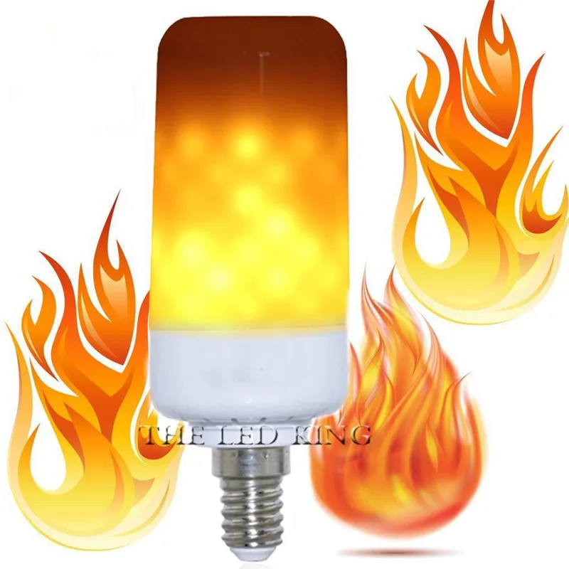 

1- 10X Flame Effect LED lamp Bulb Dynamic Fire Burning / Flickering light E27 110V-220V For Christmas Holiday Decoration lamps