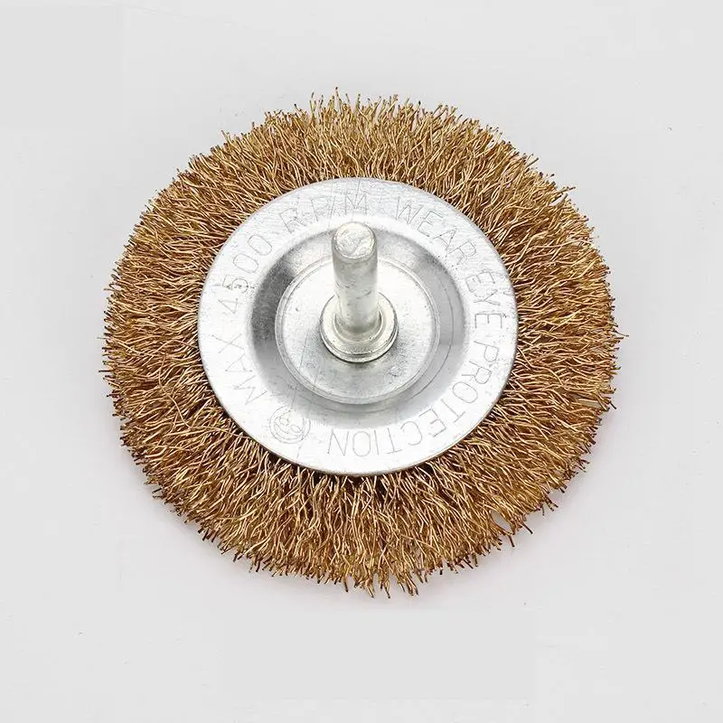 75*6mm Soft Stainless Steel Wire Brush For Derusting Polishing Wheel Grinding Head Flat Steel Wire