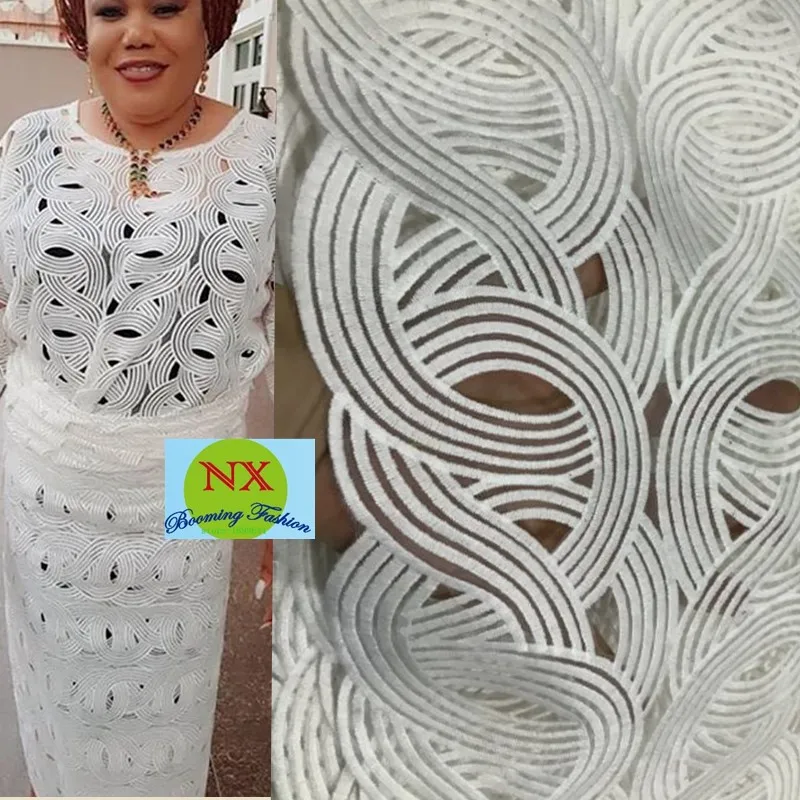 

Hot selling! African lace fabric yellow color High Quality Tulle Lace Fabric ,French Voile Guipure Lace For wedding dress sewing