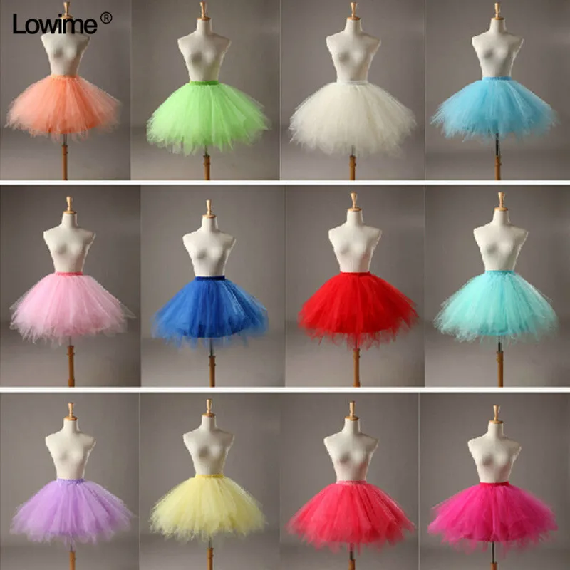 Mini jupon en Tulle arc-en-ciel pour filles, sous-jupe bouffante Crinoline pour robes courtes, bon marché