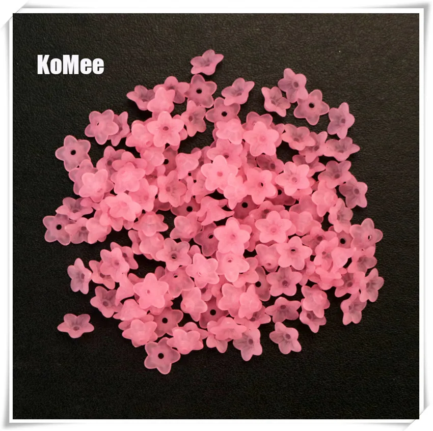 10x4mm Fashion Accessory Flower Acrylic Beads Loose Spacer Bracelets Charms Beads for Jewelry Making Supplier 200pcs DIY