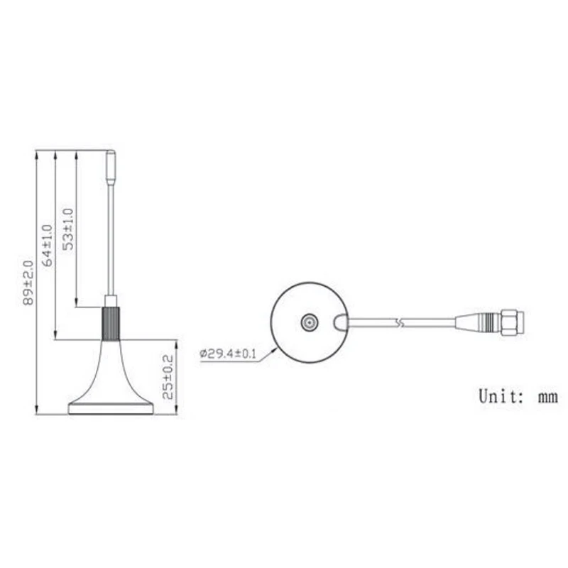 GSM antenna SMA male magnetic suction cup short rod external outdoor full frequency high gain router