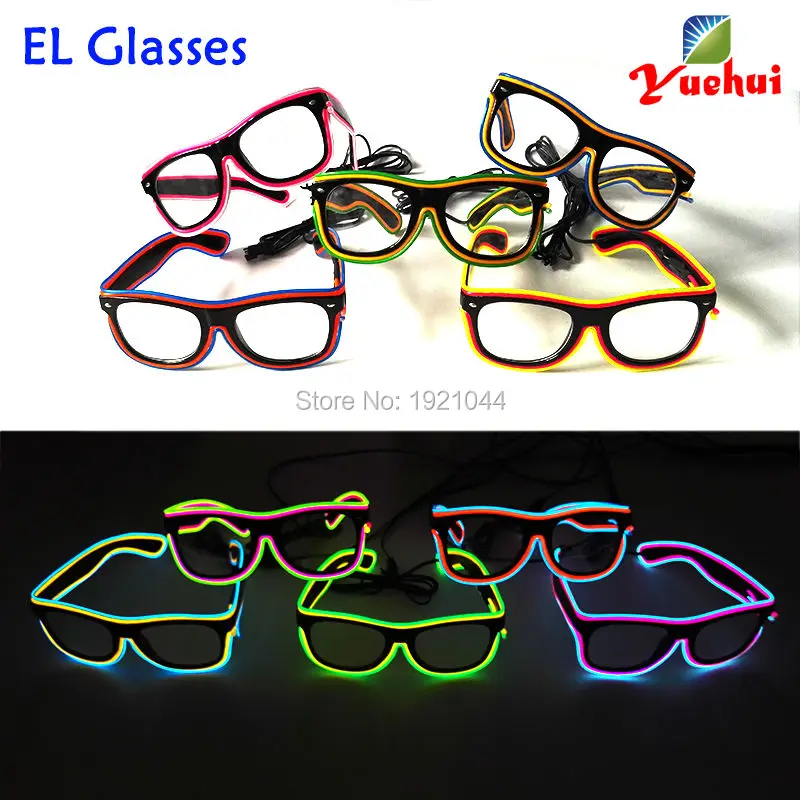 

EL Wire Glowing Glasses for Festival Decoration, Night Blinking Glasses, Steady on Drive, 3V, 20 PCs, Wholesale