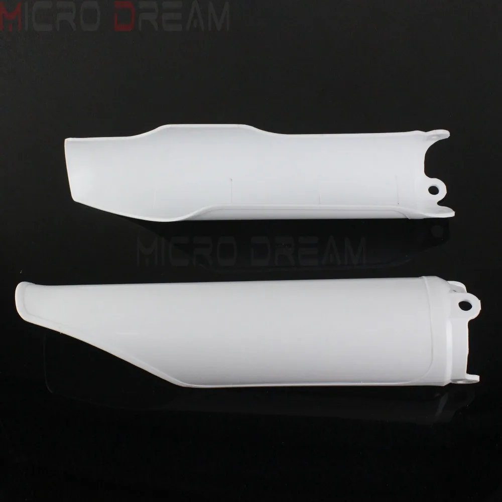 White Supermoto Enduro Fork Guard Plastic Front Fork Cover for Honda CRF CR 125 250 450 R X RX CRF250 CRF450 CR125 1993 - 2018