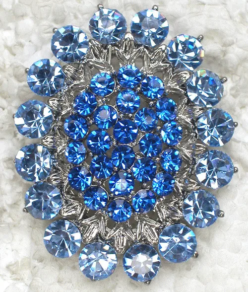 60pcs/lot Mixed Color (Can Notes Color) Wholesale Rhinestone Bridal wedding Flower Pin brooches Jewelry Gift C101773