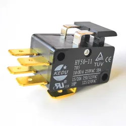 2Pcs KEDU HY50-11 125V/20A 250V/15A 1HP 6 Pin Electric Micro Switch Microswitches for Equipment and Appliances Tools