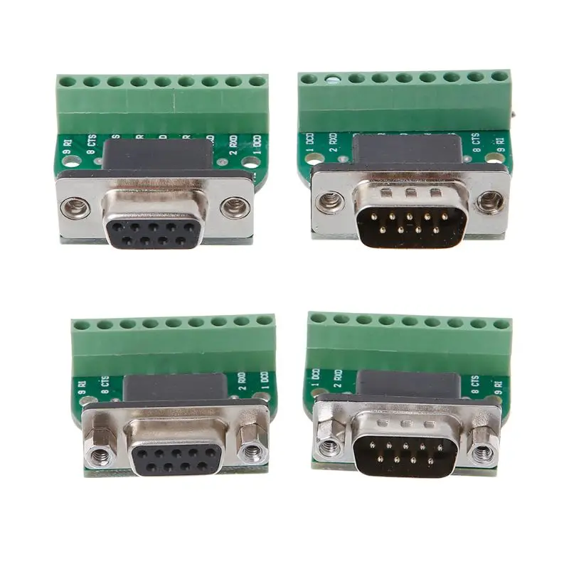 DB9 Male/Female D-SUB Adapter Plate Connector RS232 Serial To Terminal Board Signal Module