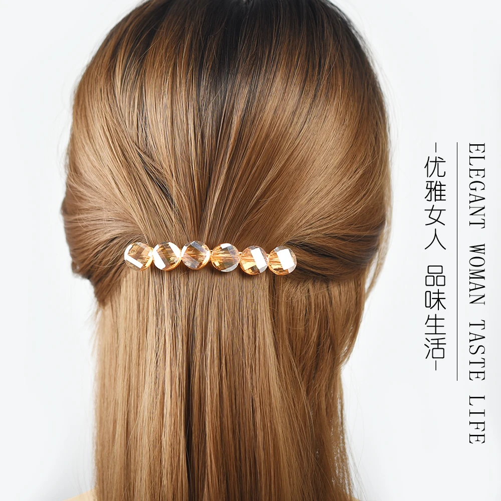 Pinzas para el pelo con diamantes de imitación para mujer, pasador de pelo vintage, pasadores de cristal, accesorios para el cabello