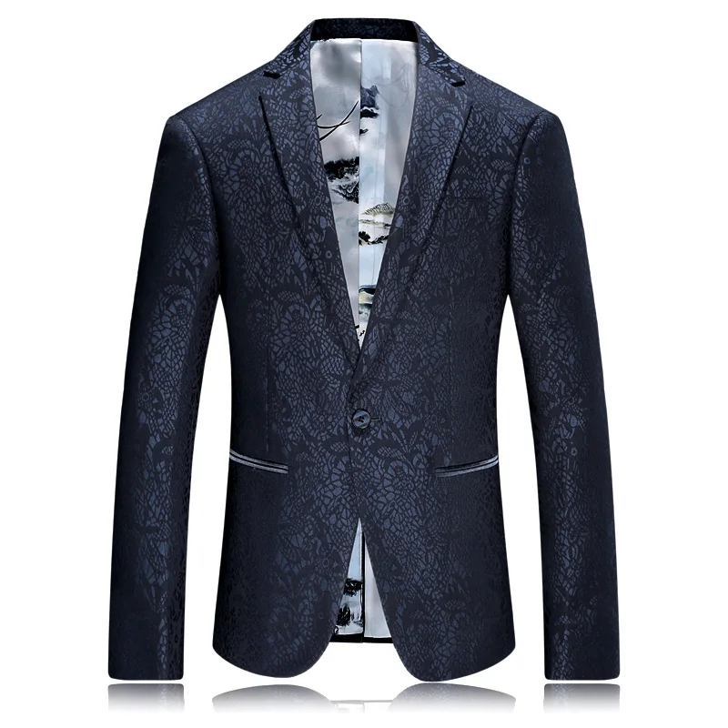 New Arrival High Quality Fashion Suit Jacket Pleuche Single Button Slim Fit Men Coat Blazer Men's Casual Blazers Free Shipping