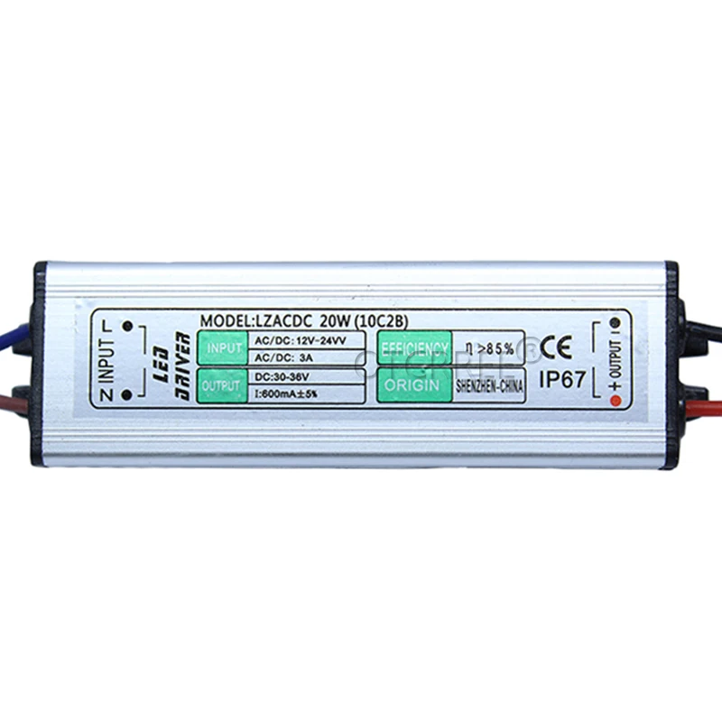 AC 85-265V A DC 3-10 V/DC 30-36 V HA CONDOTTO il Driver IP67 impermeabile di Illuminazione Trasformatori di Alimentazione 10W 20W 30W 50W 100W