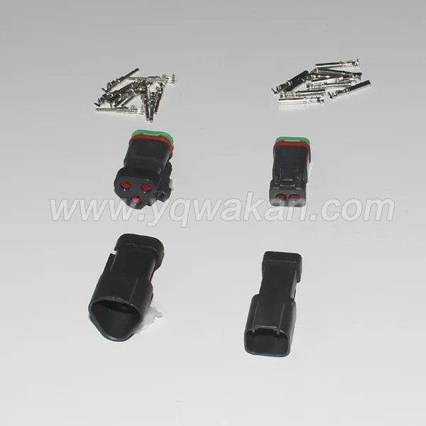 1set complete Deutsch black E004 2p 3p male and female Engine/Gearbox connector for car,bus,motor,truck