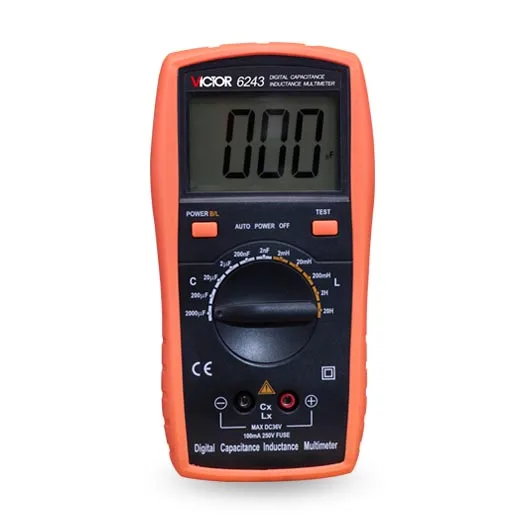 VICTOR 6243 VC6243Capacitance Resistance Inductance Tester Meter Digital LCR Meter Ohmmeter Multimeter