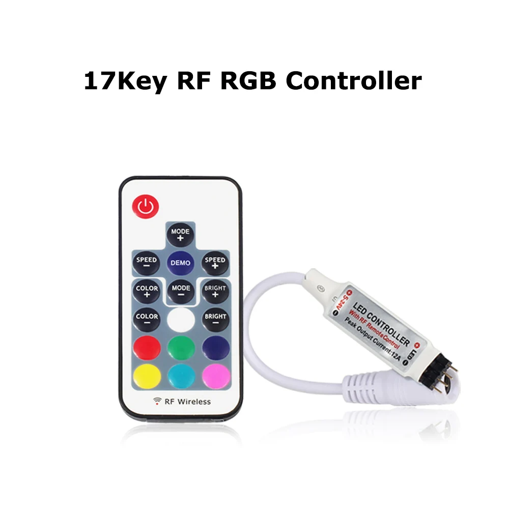 LED Strip Controller DC12V LED RGB Controler LED Lights Controller Remote Dimmer For RGB RGBW 3528 2835 5050 5730 LED Strip