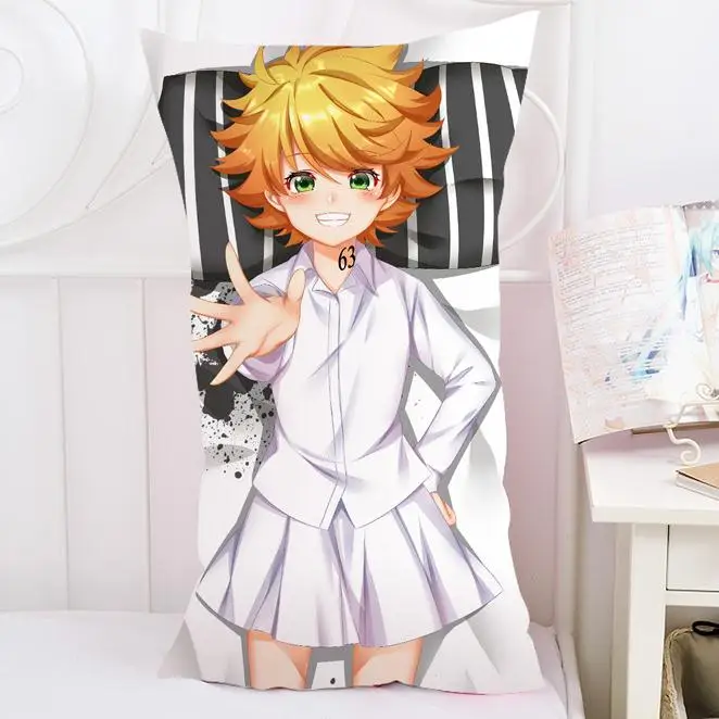 Anime Cartoon The Promised Neverland Hugging ectangle Pillow Case Pillow Cover Pilllowcase  Cushion Gift