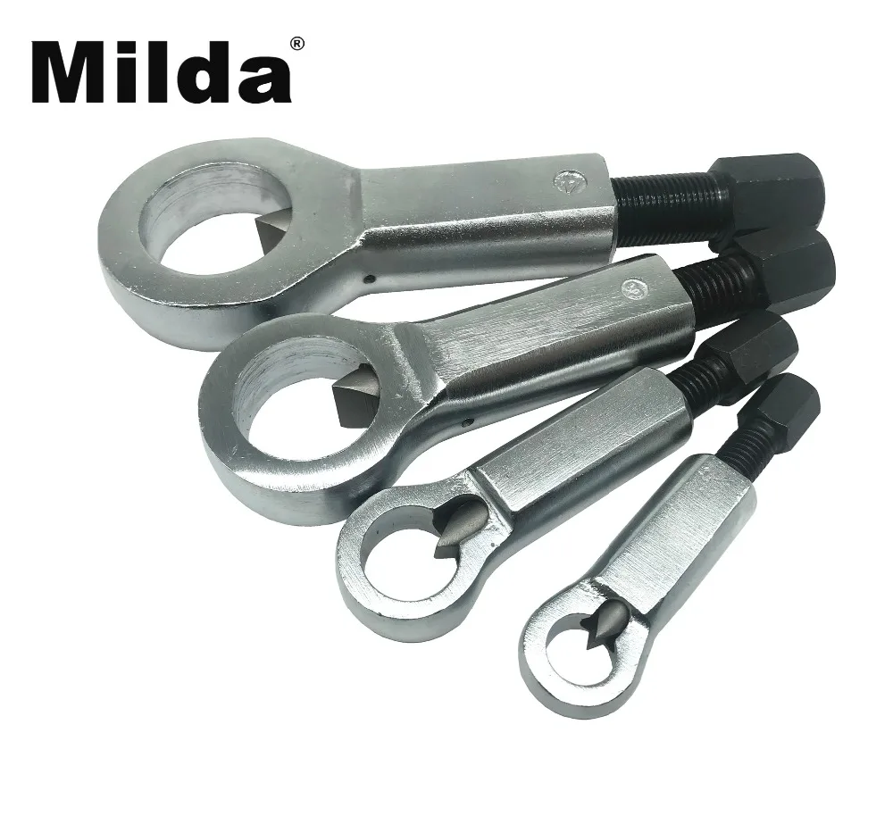 Milda 4 Size Heavy Duty Nut Splitter Cracker Set Broken device Damaged Screw Nut Removal Nut remove Splitting Tools repair tools