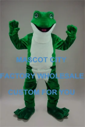 

Free Ship Adult Size Mascot Big Green Frog Mascot Costume Character Party Carnival Mascotte Mascotta Outfit Suit Kit SW910