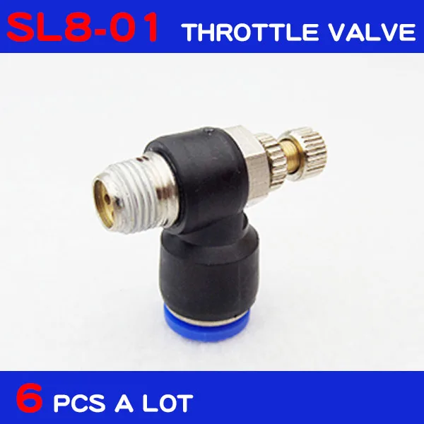 High quality SL8-01 6Pcs 8mm Push In to Connect Fitting 1/8