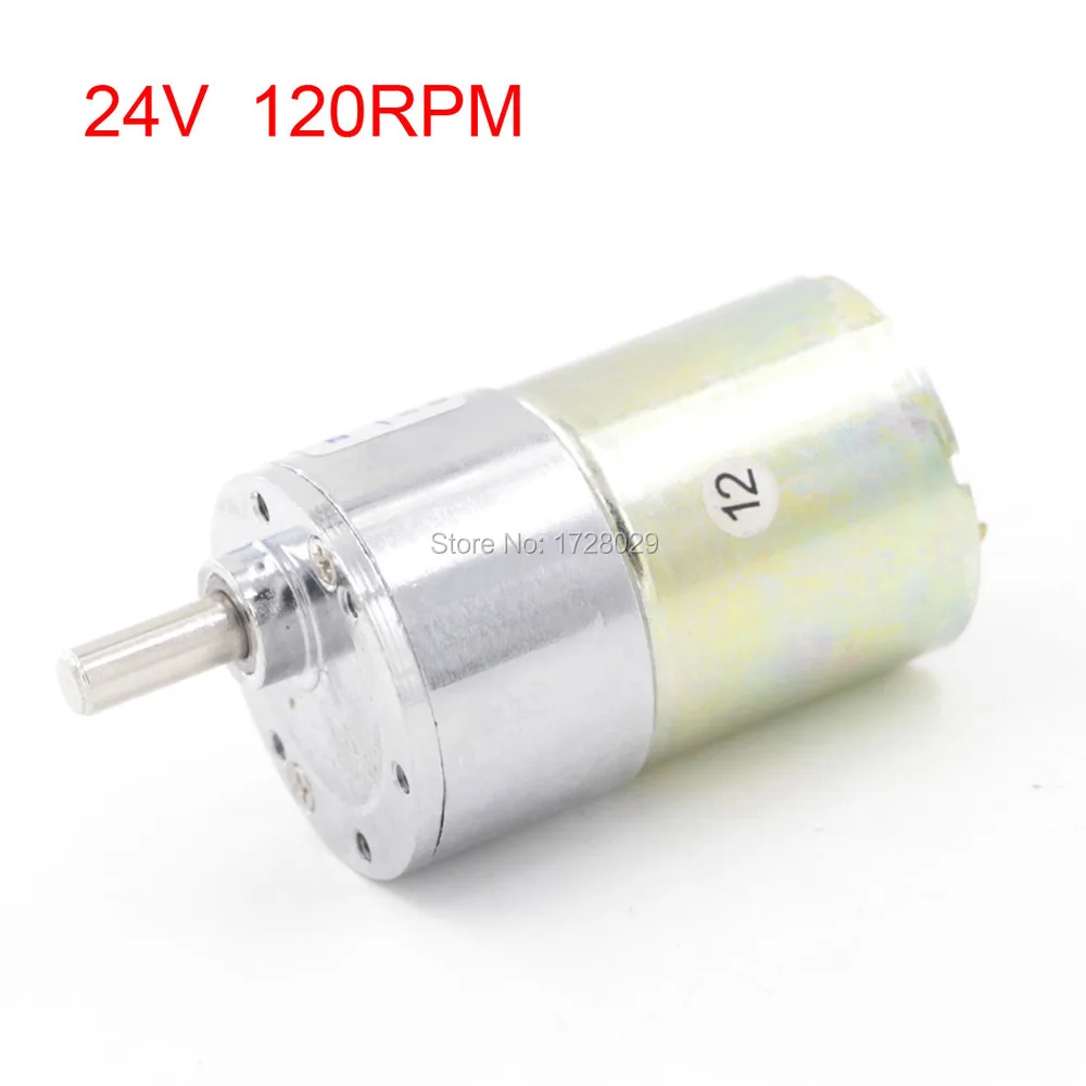 6mm Shaft Diameter DC Gear Box Motor DC 24V 120RPM Gear Reduction Motors ZGB37RG