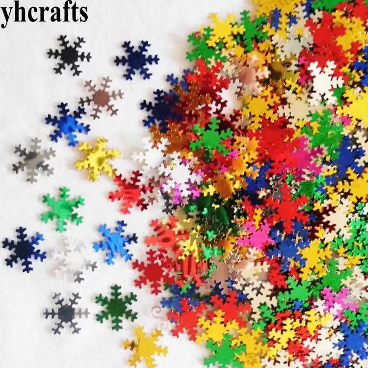 25gram/Lot Xmas snowflake sequins.Craft material Kindergarten arts and crafts DIY toys Intelligence creative activity item OEM