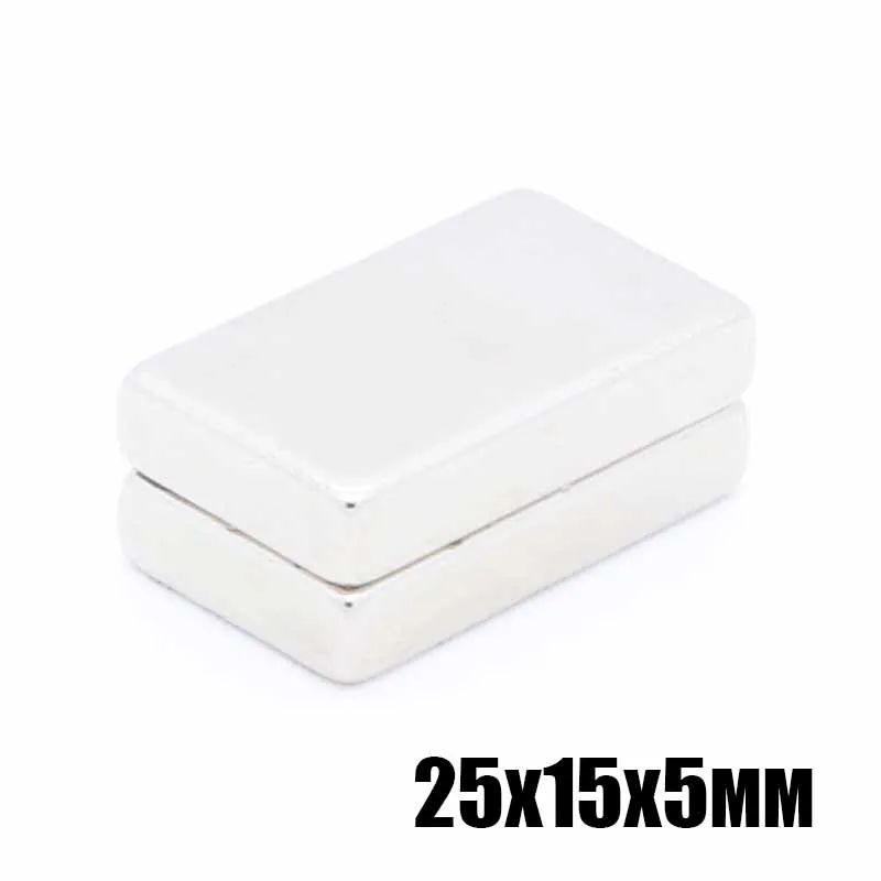 10pcs 25x15x5 mm Very Strong Neodymium Block Magnets 25x15x5 mm N35 Grade Powerful Magnet Permanent Magnet 25 x 15 x 5 mm